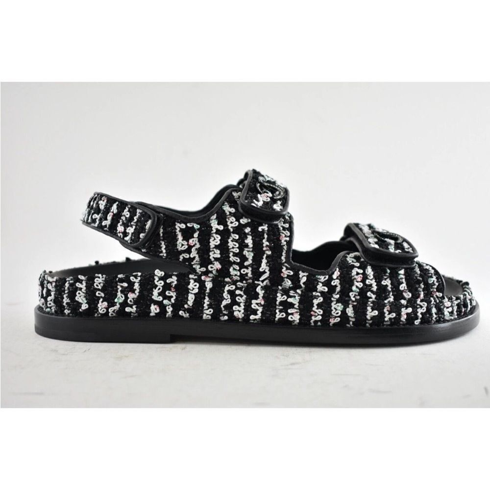 CHANEL CC tweed dad sandals, US 9 - Picture 2 of 15